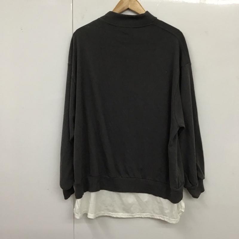 グローバルワーク GLOBAL WORK カットソー 長袖 gw620560ad 長袖カットソー タートルネックカットソー ロングスリーブカットソー L 無地 黒 / ブラック / レディース USED 古着 中古 10119555