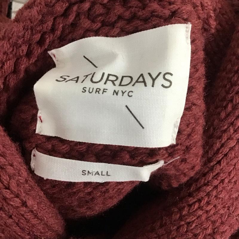 サタデーズサーフニューヨークシティー SATURDAYS SURF NYC ニット、セーター 長袖 長袖 S 無地 えんじ / ワインレッド / メンズ USED 古着 中古 10112771