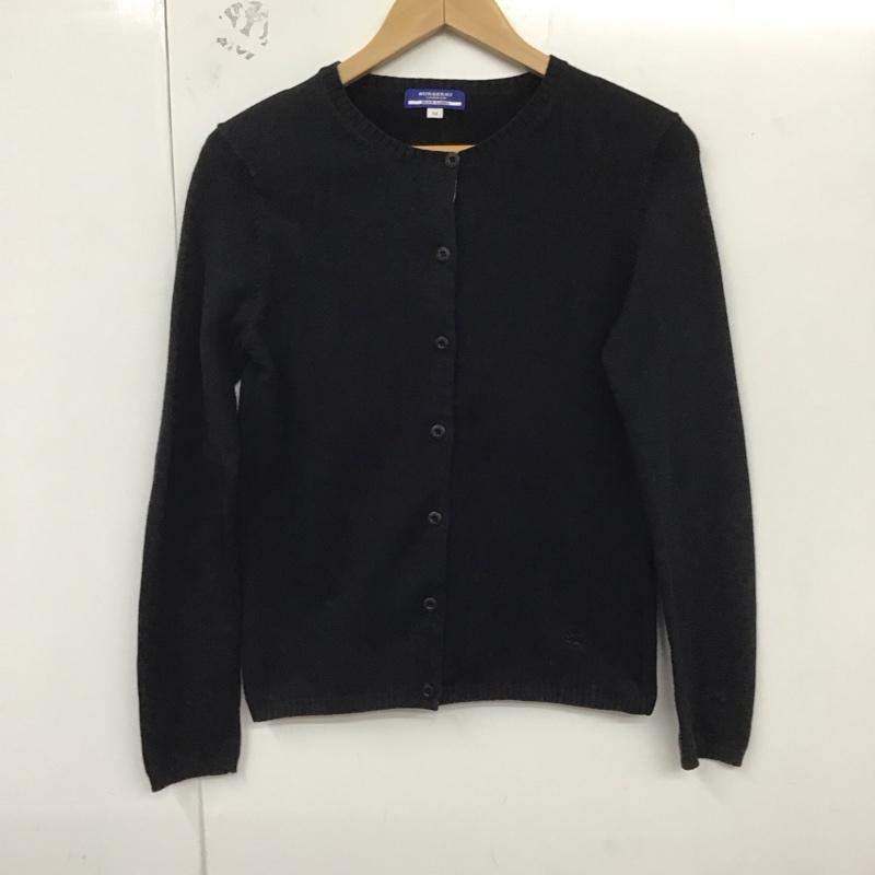 バーバリーブルーレーベル BURBERRY BLUE LABEL カーディガン 長袖 M 無地 黒 / ブラック / レディース USED 古着 中古 10129764