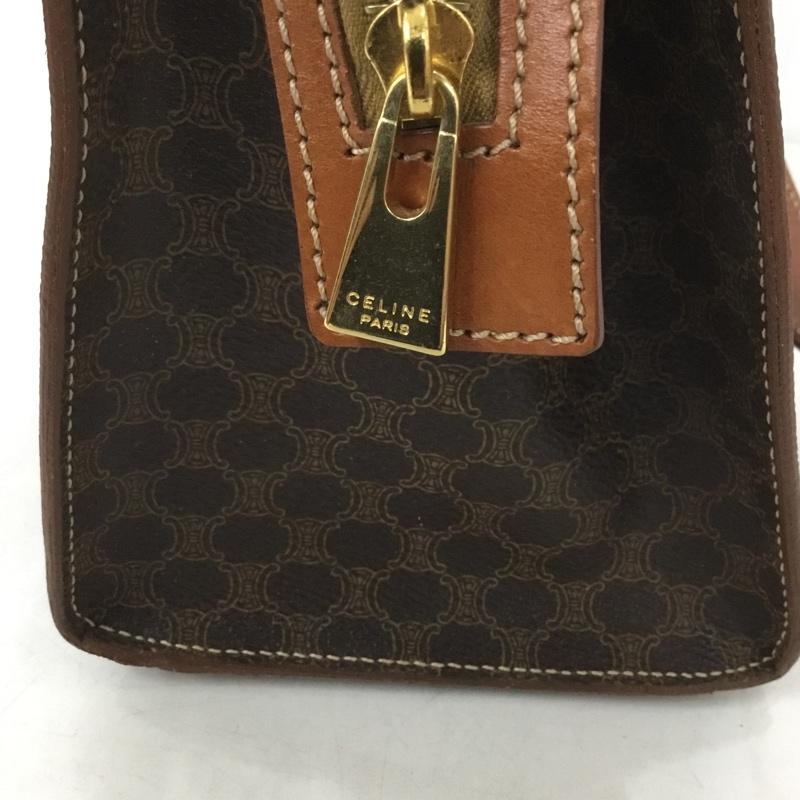 セリーヌ CELINE ハンドバッグ ハンドバッグ OLD マカダム スクエア 総柄 茶 / ブラウン / レディース USED 古着 中古 10139101
