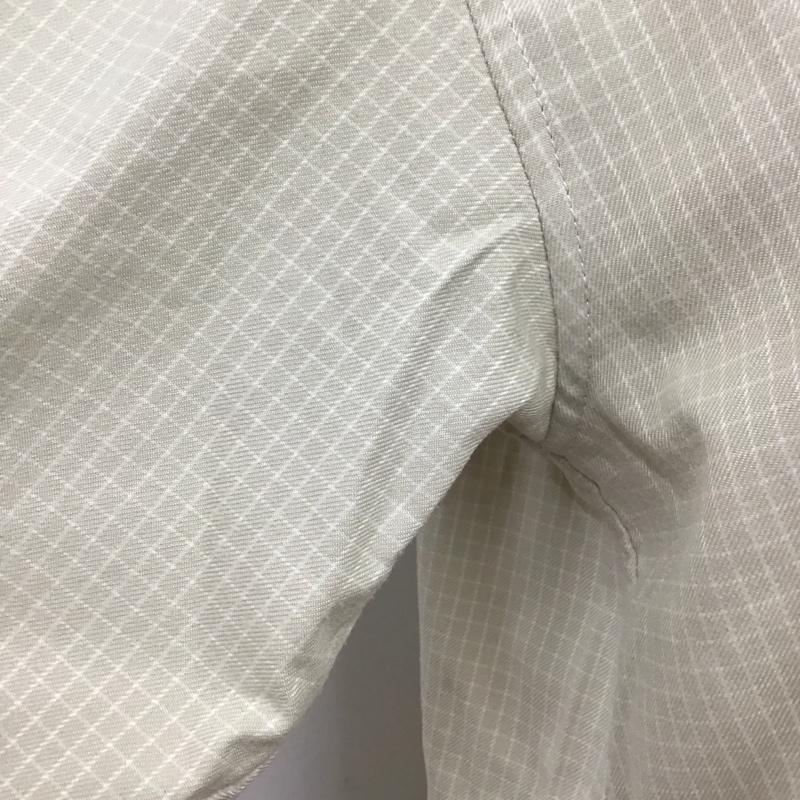 モンベル mont-bell シャツ、ブラウス 長袖 長袖シャツ ノーカラーシャツ ポケットシャツ 長袖カットソー チェックシャツ M チェック ベージュ / ベージュ / レディース USED 古着 中古 10114515