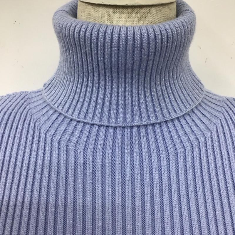 ザラ ZARA ニット、セーター 長袖 長袖ニットカットソー ニット セーター タートルネックニット L 無地 青 / ブルー / レディース USED 古着 中古 10118597