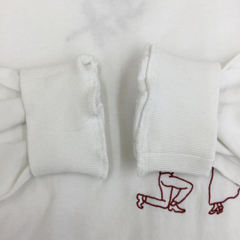 ジュエティ jouetie カットソー 長袖 M 刺繍 X ロゴ、文字 X プリント 白 / ホワイト / レディース USED 古着 中古 10134785