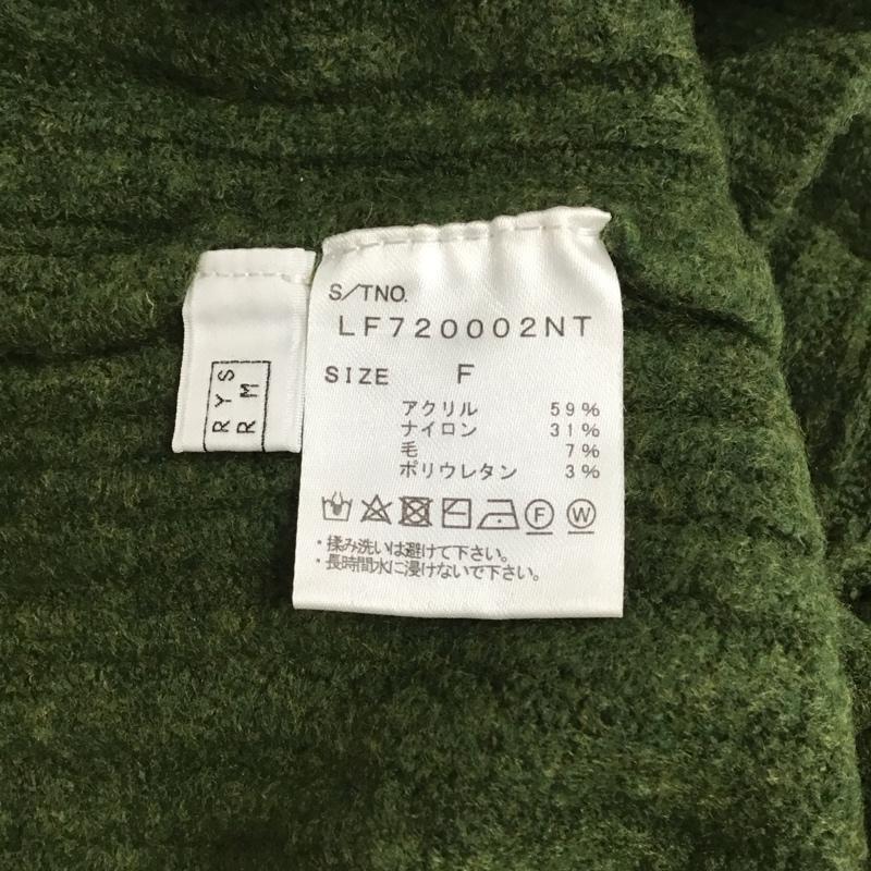 ローリーズファーム LOWRYS FARM カーディガン 長袖 長袖カーディガン 長袖カットソー ノーカラージャケット 前開カーディガン FREE 無地 カーキ / カーキ / レディース USED 古着 中古 10123698