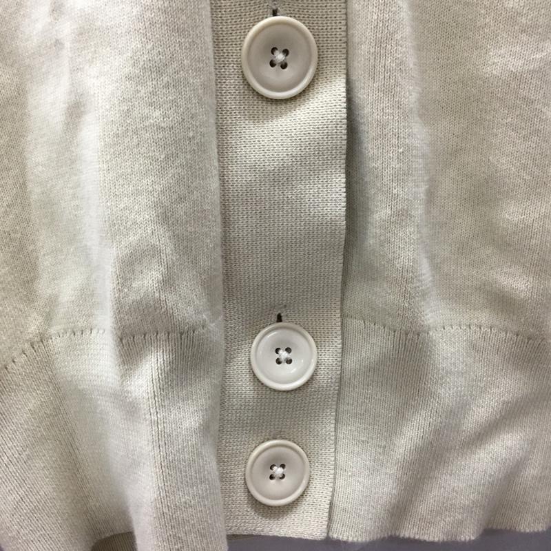 ユニクロ UNIQLO カーディガン 長袖 251-447409 ショートカーディガン 長袖ニットカーディガン 前開カーディガン S 無地 ベージュ / ベージュ / レディース USED 古着 中古 10109996