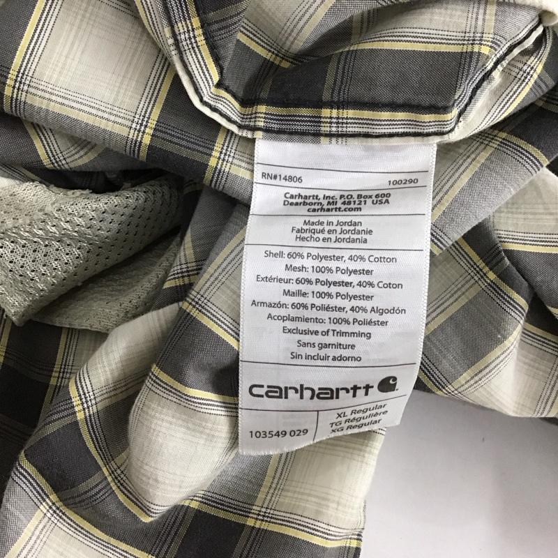 カーハート Carhartt シャツ、ブラウス 半袖 半袖シャツ チェックシャツ ボタンダウンシャツ XL チェック マルチカラー / マルチカラー / メンズ USED 古着 中古 10126233