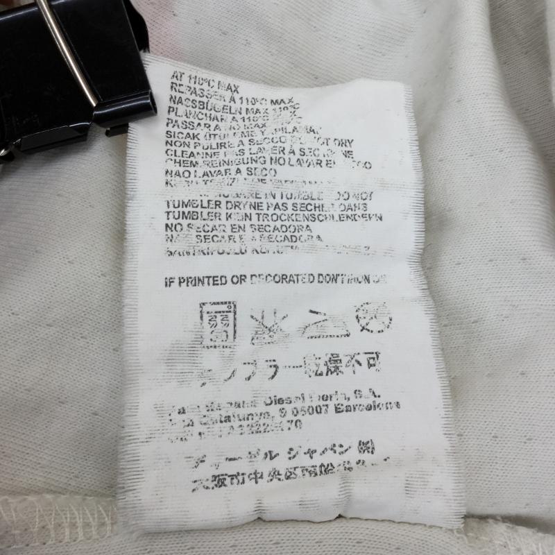 ディーゼル DIESEL Tシャツ 長袖 M ロゴ、文字 白 / ホワイト / X 青 / ブルー / X 赤 / レッド / メンズ USED 古着 中古 10034601