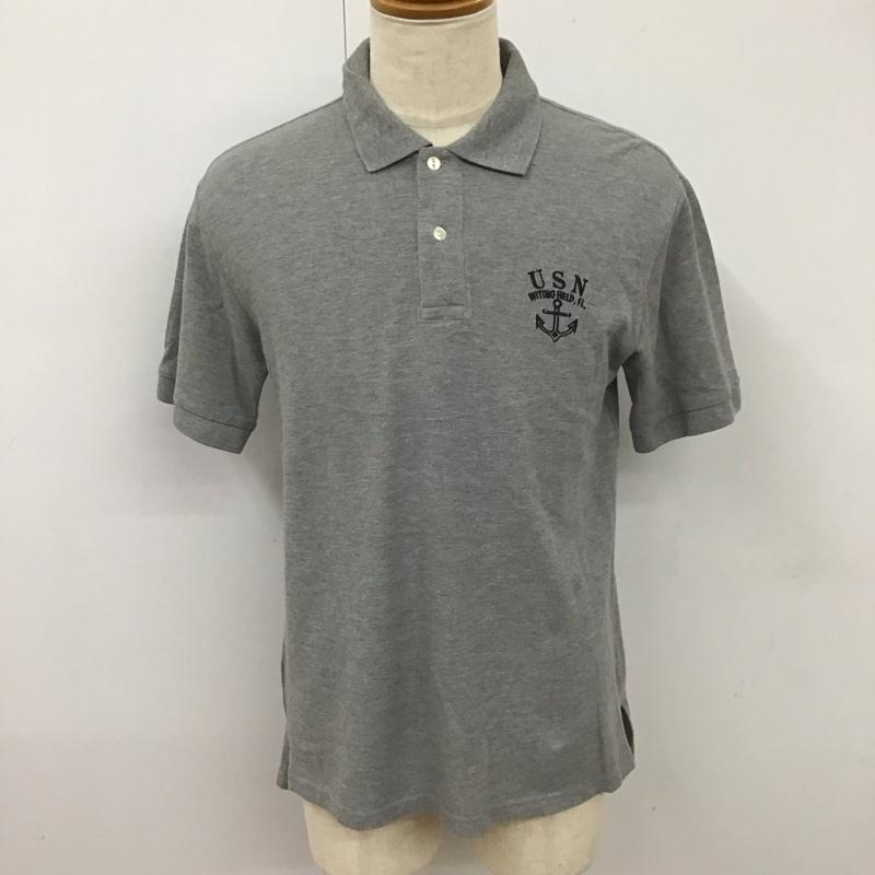 バズリクソンズ Buzz Rickson s ポロシャツ 半袖 半袖ポロシャツ カラーシャツ 半袖カットソー XL ロゴ、文字 灰 / グレー /  メンズ USED 古着 中古 10113106