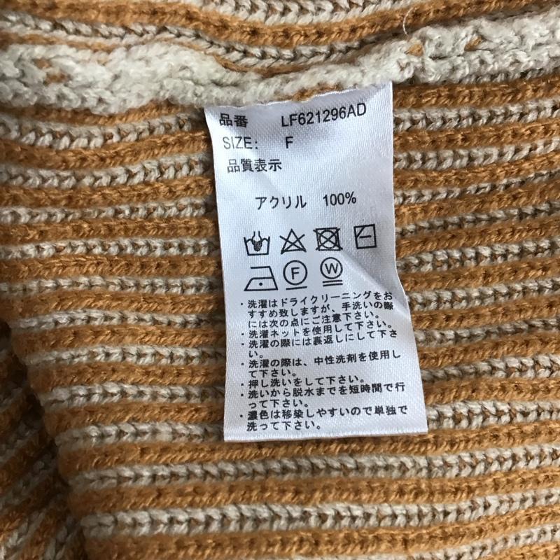 ローリーズファーム LOWRYS FARM ニット、セーター 長袖 長袖ニットカットソー クルーネック セーター FREE ストライプ マルチカラー / マルチカラー / レディース USED 古着 中古 10145477