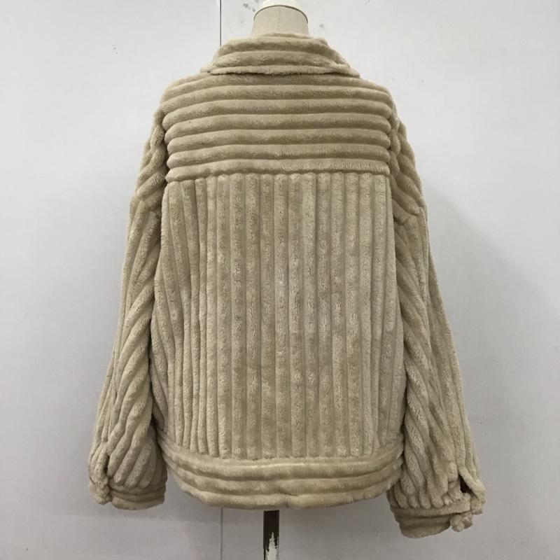 アズールバイマウジー AZUL BY MOUSSY ジャケット、上着 ジャケット、ブレザー 250eac30-037h ECOFURCPOBLOUSON ジップアップジャケット M 無地 ベージュ / ベージュ / レディース USED 古着 中古 10123742
