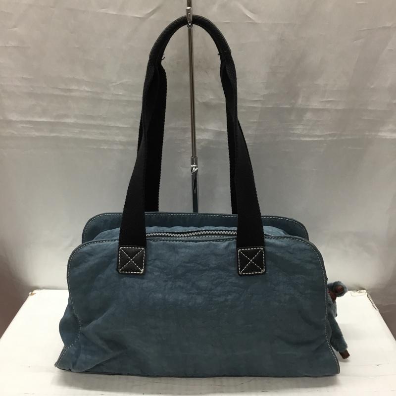 キプリング kipling トートバッグ トートバッグ ゴリラ ロゴ、文字 青 / ブルー / X 黒 / ブラック / レディース USED 古着 中古 10118682