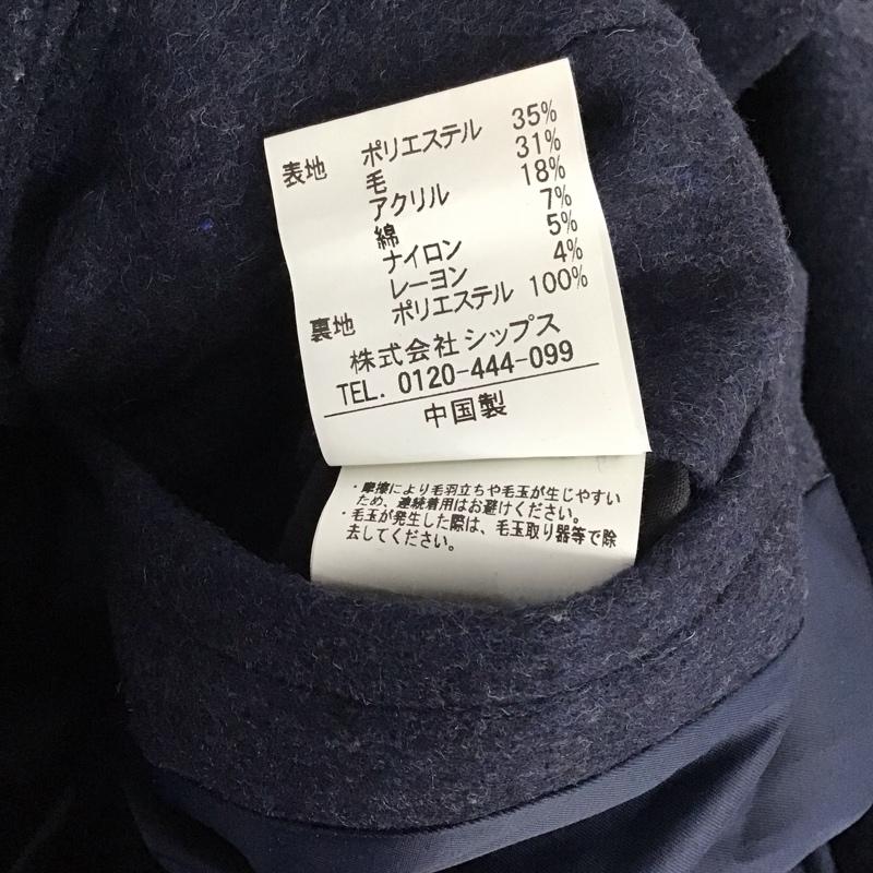 シップス SHIPS コート コート一般 801-44-0033 フードコート L 無地 紺 / ネイビー / メンズ USED 古着 中古 10131542