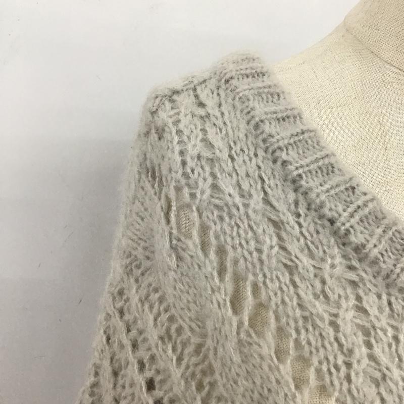 フリークスストア FREAK S STORE カーディガン 長袖 203-3311 クルーネック FREE 無地 灰 / グレー / レディース USED 古着 中古 10107001