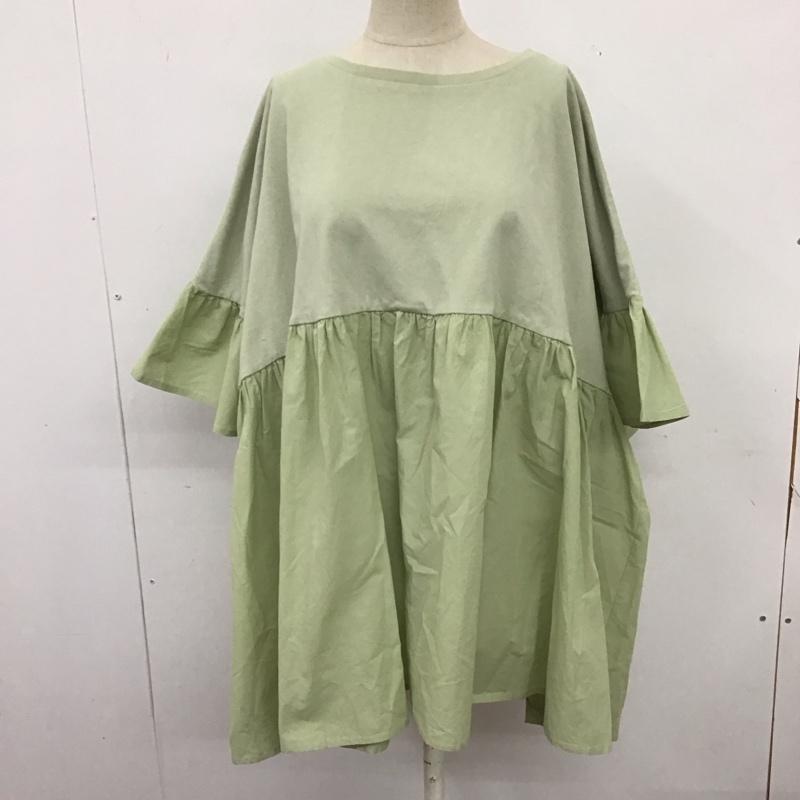 ヘザー Heather カットソー 半袖 半袖カットソー 無地Tシャツ クルーネックカットソー フレア FREE 無地 緑 / グリーン / レディース USED 古着 中古 10122708