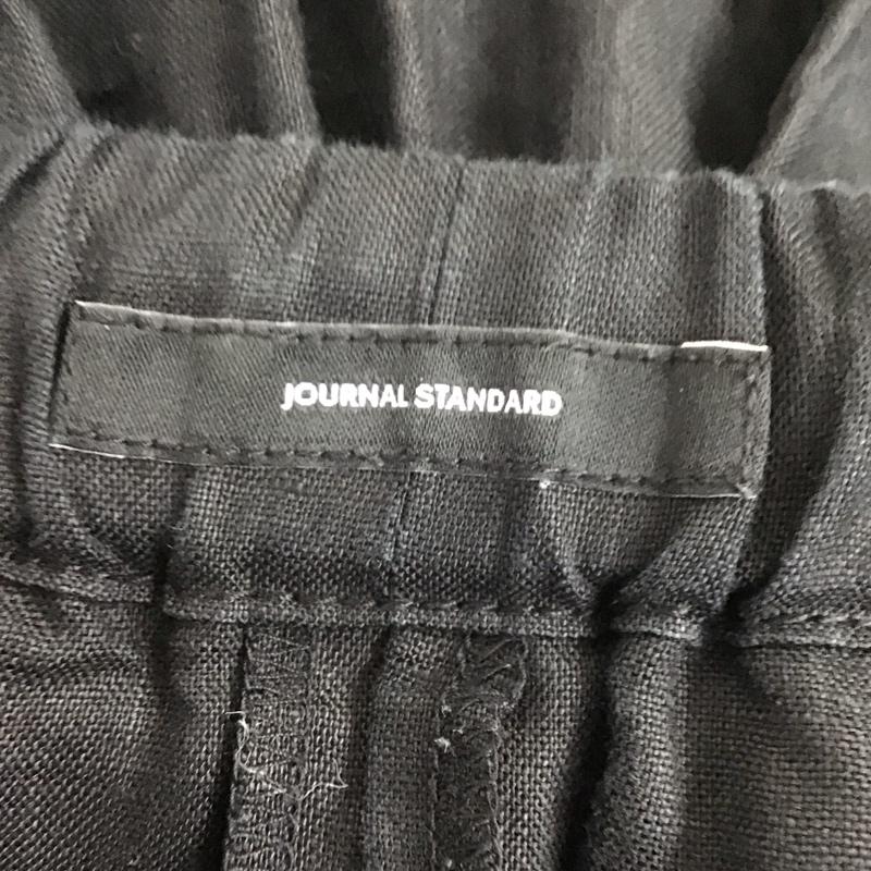 ジャーナルスタンダード JOURNAL STANDARD ボトムス ボトムス 21-030-400-6006-2-0 リネン ワイドパンツ 38 無地 黒 / ブラック / レディース USED 古着 中古 10107406