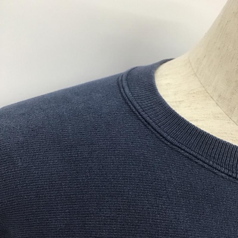 チャンピオン Champion トレーナー 長袖 USA製 スウェット 裏起毛 M ワンポイント 紺 / ネイビー / メンズ USED 古着 中古 10107645