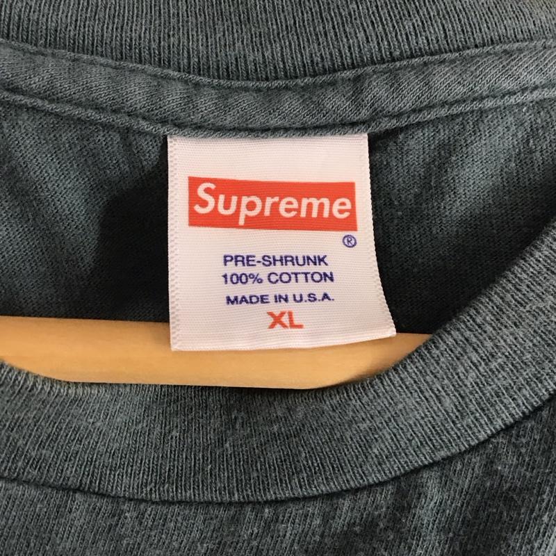シュプリーム Supreme Tシャツ 半袖 半袖カットソー プリントTシャツ クルーネックカットソー XL ロゴ、文字 緑 / グリーン / メンズ USED 古着 中古 10140761