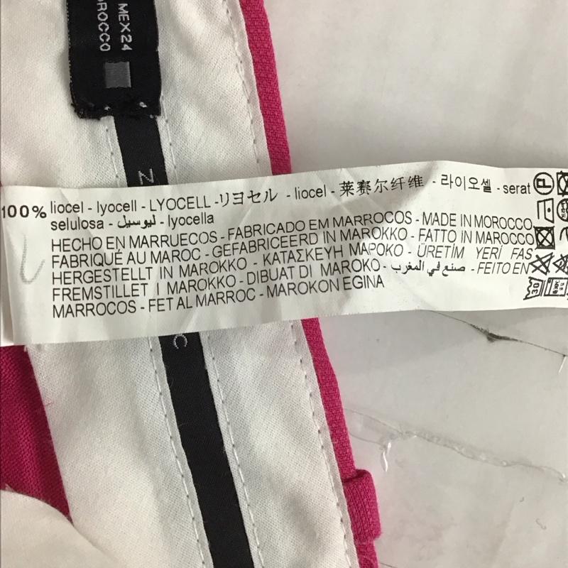ザラベーシック ZARA BASIC パンツ スラックス スラックス ワイドパンツ カジュアルパンツ フレアパンツ XS 無地 桃 / ピンク / レディース USED 古着 中古 10110457