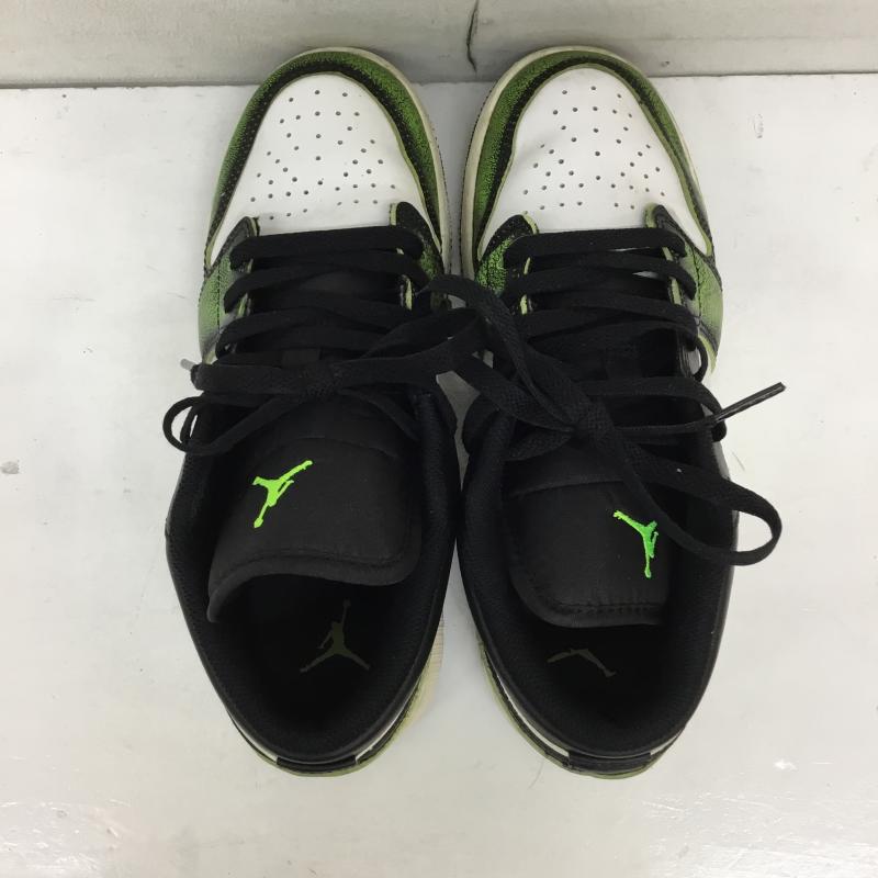 ナイキ NIKE スニーカー スニーカー DO8244-003 AIR JORDAN 1 LOW SE GS 23.5cm ロゴ、文字 緑 / グリーン / レディース USED 古着 中古 10133785
