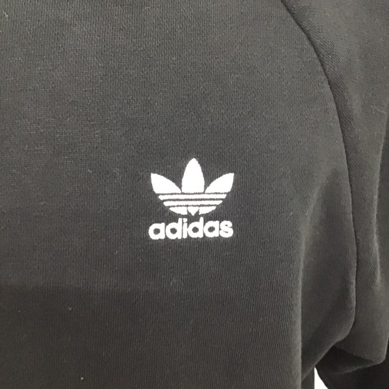 アディダス adidas トレーナー 長袖 GN3545 3DTrefoil3StripeCrewSweatOriginals 長袖トレーナー ロゴ、文字 黒 / ブラック /  メンズ USED 古着 中古 10117495