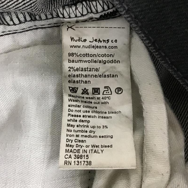 ヌーディージーンズ Nudie Jeans パンツ デニム、ジーンズ W30L32 30インチ 無地 黒 / ブラック / メンズ USED 古着 中古 10105636