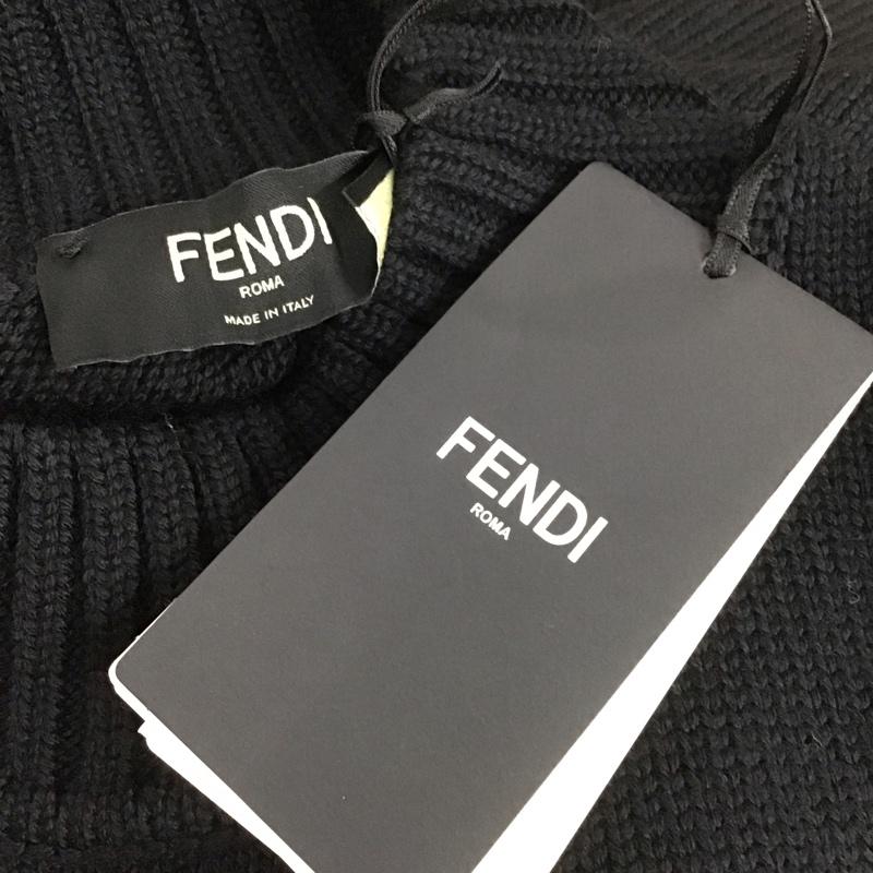 フェンディ FENDI ニット、セーター 長袖 長袖ニットカットソー ニット セーター クルーネックニット 48 刺繍 黒 / ブラック / メンズ USED 古着 中古 10112827