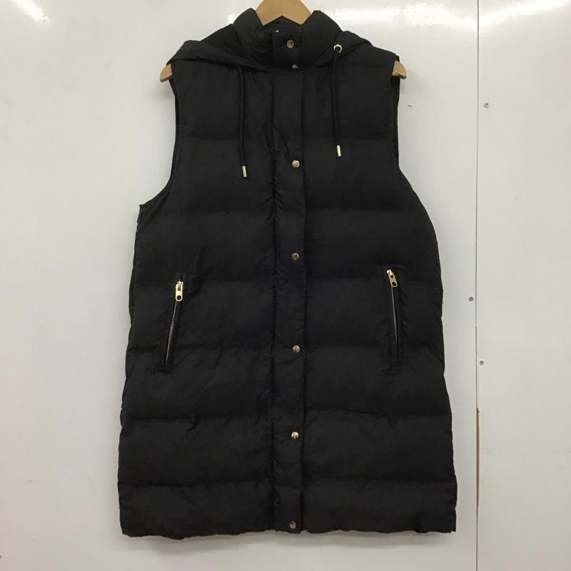 ザラ ZARA ベスト ベスト 3046 941 800 ロング丈 タグ付き L 無地 黒 / ブラック / レディース USED 古着 中古 10138925