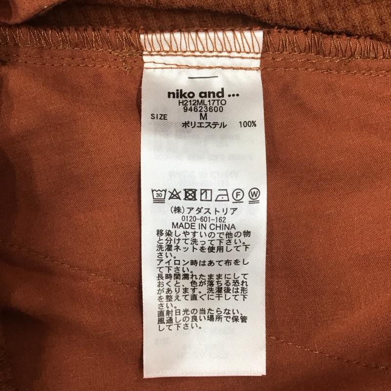 ニコアンド niko and... パンツ スラックス H212ML17TO イージーパンツ M 無地 茶 / ブラウン / メンズ USED 古着 中古 10112393