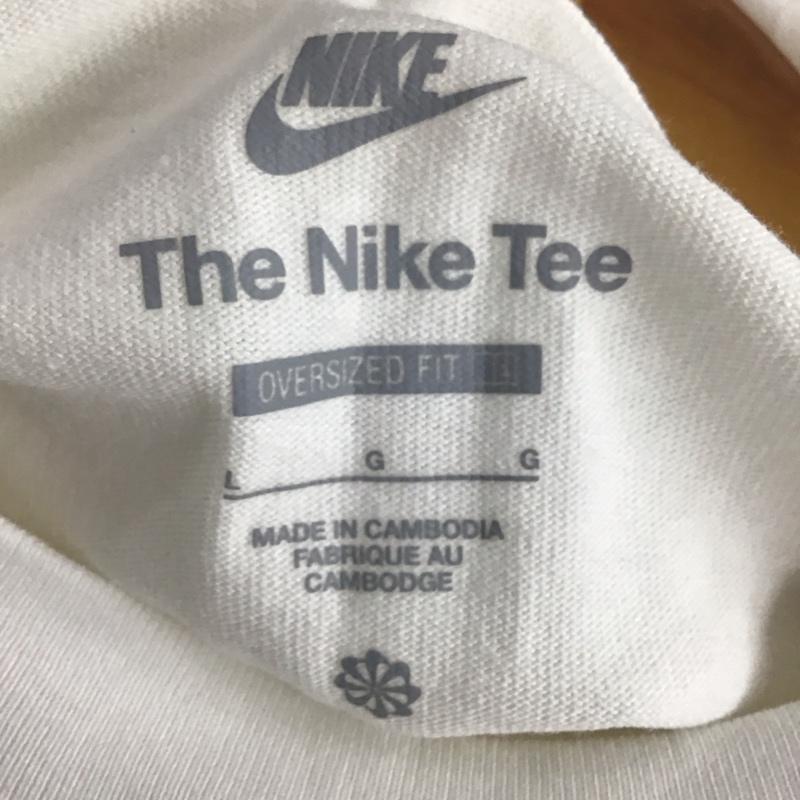 ナイキ NIKE Tシャツ 半袖 半袖カットソー プリントTシャツ クルーネックカットソー L ロゴ、文字 白 / ホワイト / メンズ USED 古着 中古 10140511