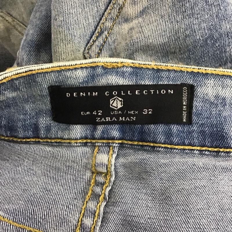 ザラメン ZARA MAN パンツ デニム、ジーンズ デニムパンツ スリムパンツ カジュアルパンツ ストレッチパンツ 薄手 42インチ 無地 インディゴ / インディゴ /  メンズ USED 古着 中古 10128634