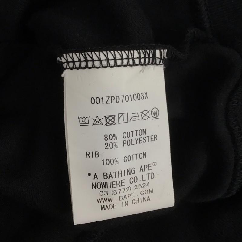 アベイシングエイプ A BATHING APE パーカー 長袖 001ZPD701003X シャーク フルジップ スリーブロゴ 2XL ロゴ、文字 黒 / ブラック / メンズ USED 古着 中古 10107422