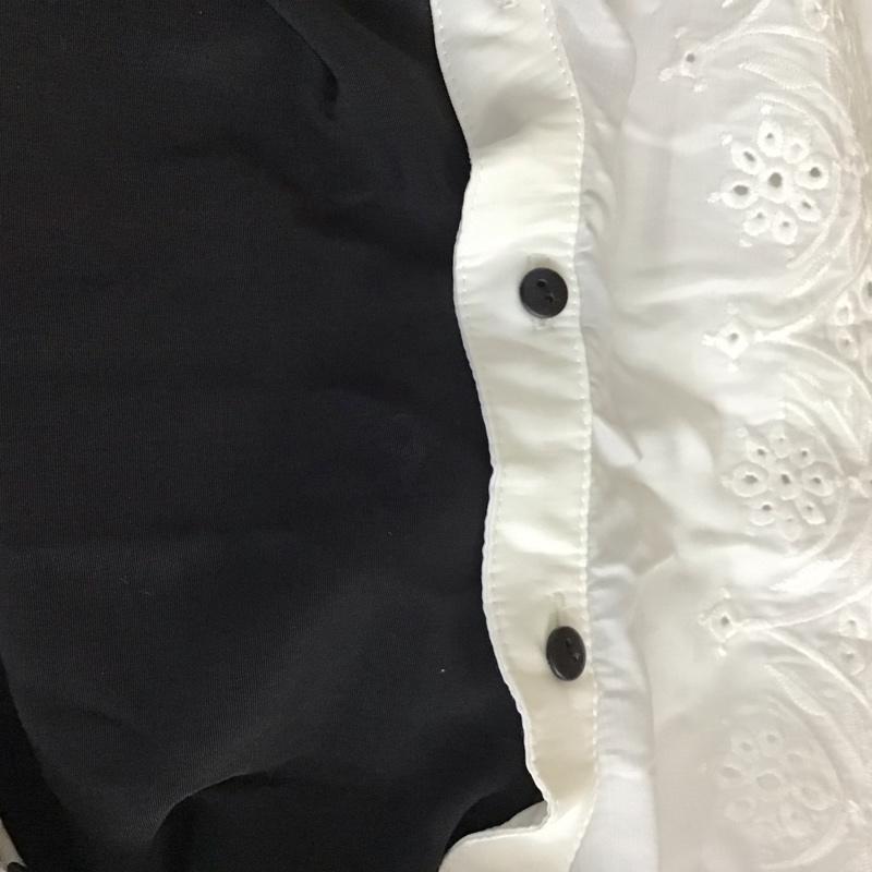 ジルスチュアート JILLSTUART シャツ、ブラウス 半袖 半袖シャツ カラーシャツ 半袖カットソー ビックカラー M 無地 黒 / ブラック / レディース USED 古着 中古 10118587