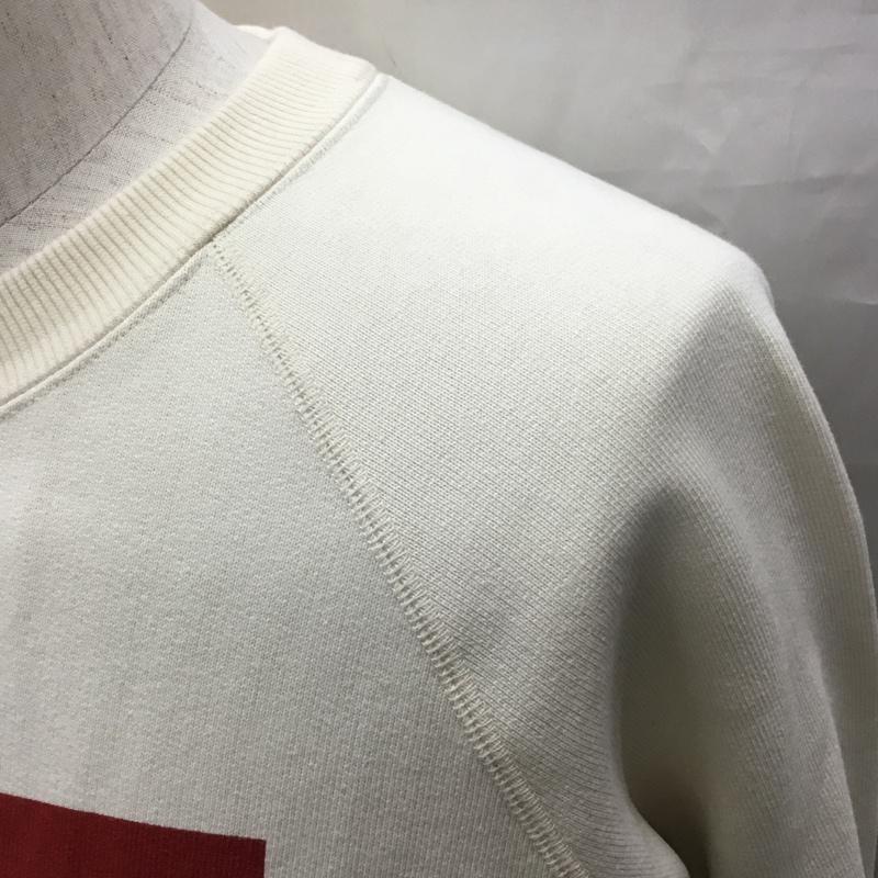 アベイシングエイプ A BATHING APE トレーナー 長袖 001SWK201005M APE SHALL NEVER KILL APE CREWNECK 裏起毛 L ロゴ、文字 アイボリー / アイボリー /  メンズ USED 古着 中古 10117078