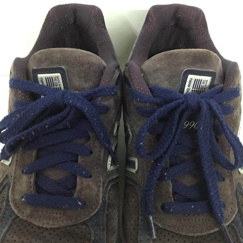 ニューバランス New Balance スニーカー スニーカー M990 EP4 USA製 28cm 28.0cm ロゴ、文字 紫 / パープル / メンズ USED 古着 中古 10136693