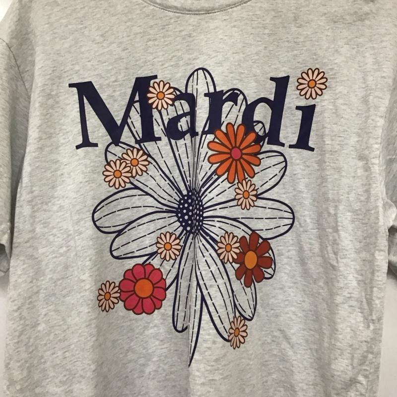 マルディメクルディ MARDI MERCREDI Tシャツ 半袖 クルーネック プリント ロゴ、文字 灰 / グレー / レディース USED 古着 中古 10138949