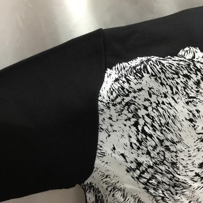 アレキサンダーマックイーン ALEXANDERMCQUEEN トレーナー 長袖 長袖スウェット 長袖トレーナー リブカットソー 長袖カットソー プリントトレーナー M プリント 黒 / ブラック / メンズ USED 古着 中古 10109591