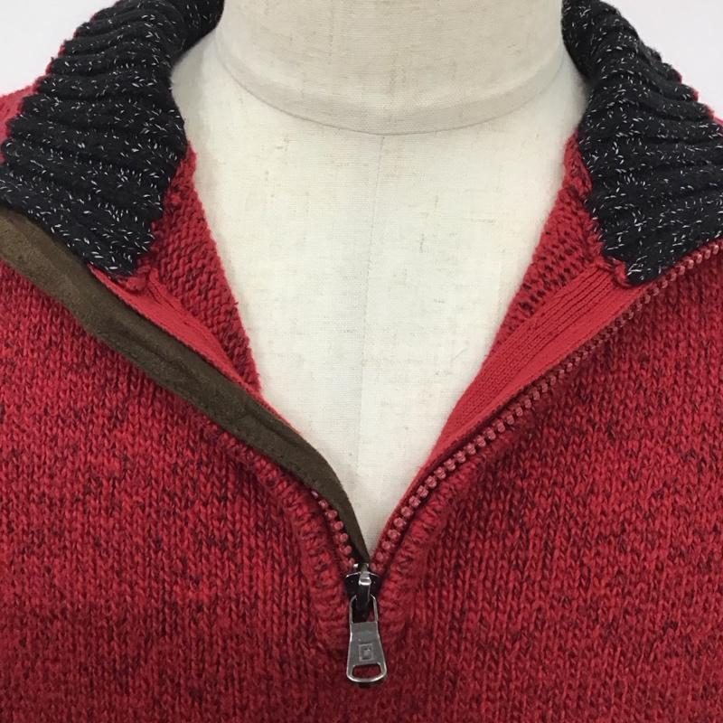 チャップス CHAPS ニット、セーター 長袖 長袖ニットカットソー ニット セーター ジップアップネックニット L 無地 赤 / レッド / メンズ USED 古着 中古 10122147