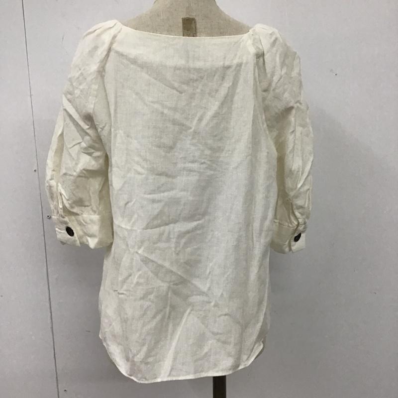 ザラ ZARA シャツ、ブラウス 半袖 M 無地 オフホワイト / オフホワイト / レディース USED 古着 中古 10105892