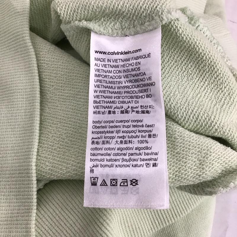 カルバン・クライン Calvin Klein トレーナー 長袖 4WS0W398 M ロゴ、文字 薄緑 / ライトグリーン / レディース USED 古着 中古 10120355