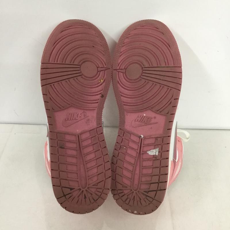 ナイキ NIKE スニーカー スニーカー DQ8423-616 AIR JORDAN 1 MID SE GS 24.5cm 24.5cm ロゴ、文字 白 / ホワイト / X 桃 / ピンク / レディース USED 古着 中古 10138333