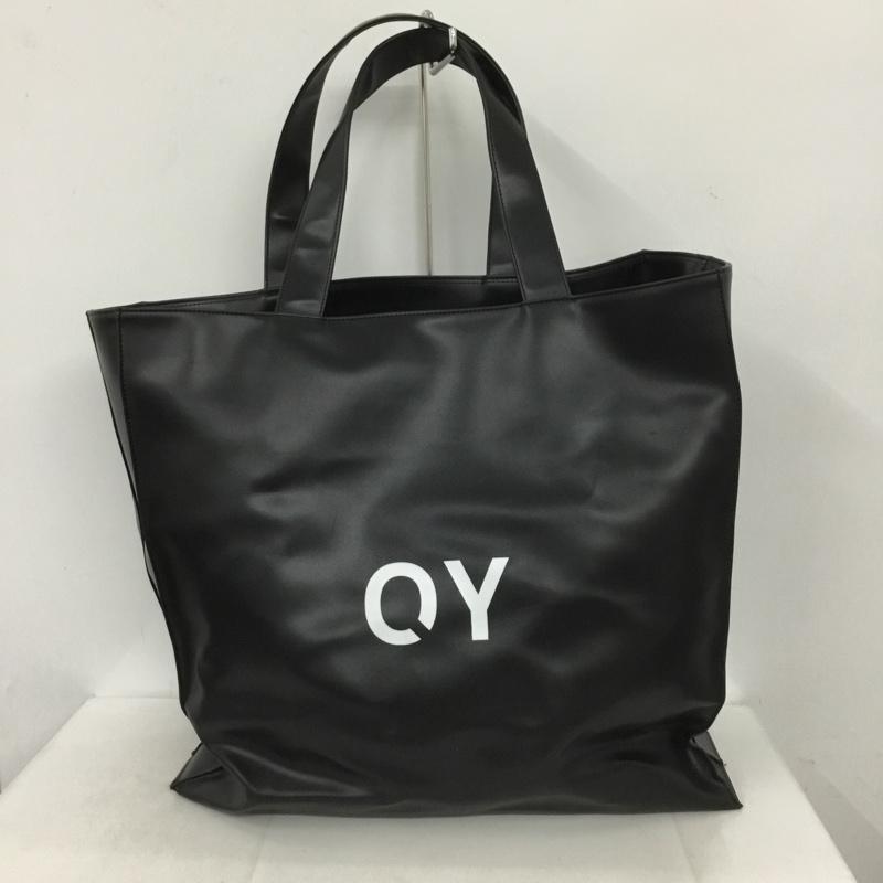 オーワイ OY トートバッグ トートバッグ ロゴレザーショッパーバッグ ロゴ、文字 黒 / ブラック / メンズ USED 古着 中古 10133612