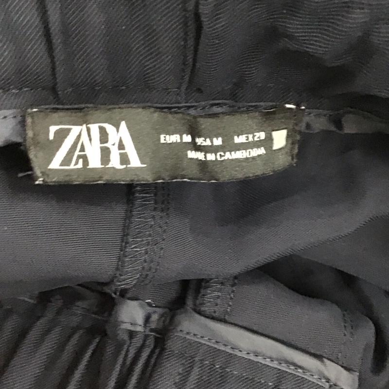 ザラ ZARA パンツ スラックス ワイドパンツ カジュアルパンツ ワークパンツ M 無地 紺 / ネイビー / メンズ USED 古着 中古 10136054