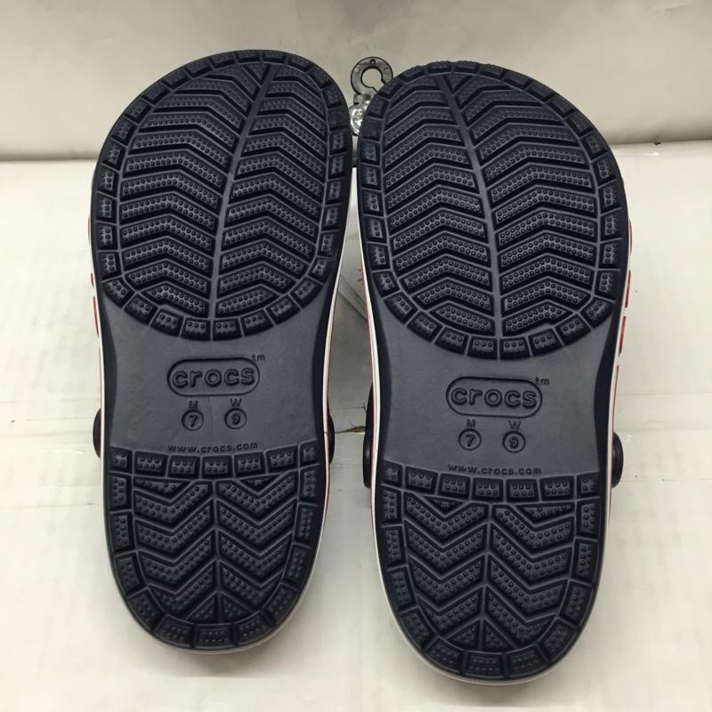クロックス crocs サンダル サンダル 205089-4CC Bayaband Clog バヤバンド クロッグ 25cm 25.0cm ロゴ、文字 紺 / ネイビー / X 白 / ホワイト / X 赤 / レッド / メンズ USED 古着 中古 10111537
