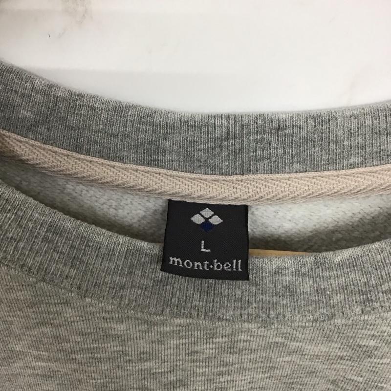 モンベル mont-bell トレーナー 長袖 2104645 長袖トレーナー スウェット クルーネック プルオーバー L ロゴ、文字 灰 / グレー / メンズ USED 古着 中古 10129079