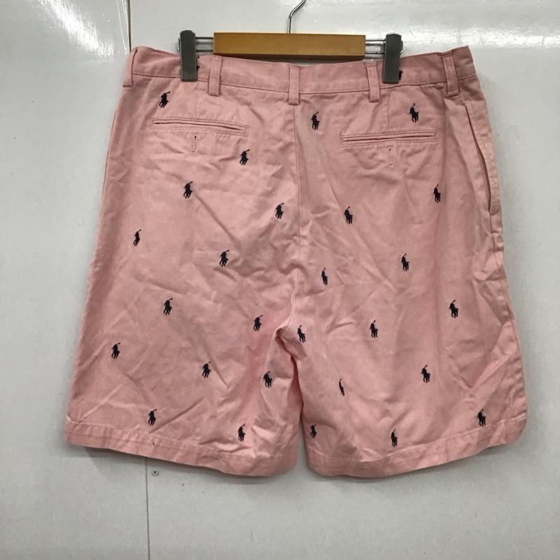 ポロバイラルフローレン Polo by RALPH LAUREN パンツ ショートパンツ ショートパンツ ハーフパンツ カジュアルパンツ 38インチ ロゴ、文字 桃 / ピンク /  メンズ USED 古着 中古 10122783