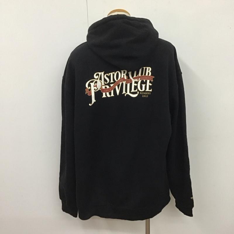 プリビレッジ PRIVILEGE パーカー 長袖 長袖パーカー プルオーバーパーカー スウェット XL ロゴ、文字 黒 / ブラック / メンズ USED 古着 中古 10126729