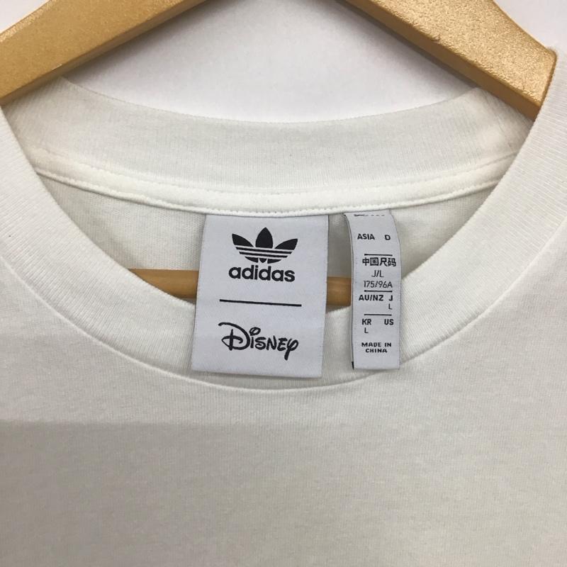 アディダス adidas Tシャツ 半袖 gp6478 半袖カットソー クルーネックカットソー L ロゴ、文字 白 / ホワイト / メンズ USED 古着 中古 10138759
