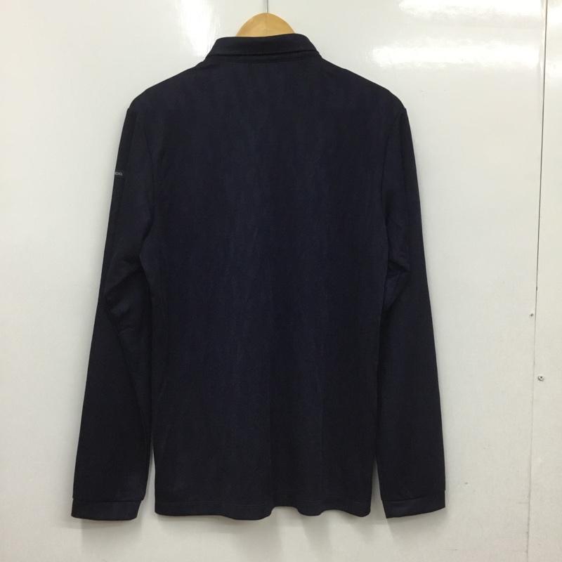 カッパ Kappa ポロシャツ 長袖 KG952LS43 ボタンダウン ゴルフウェア タグ付き ワンポイント 紺 / ネイビー / メンズ USED 古着 中古 10135700