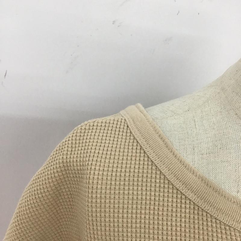 ローリーズファーム LOWRYS FARM カットソー 半袖 LF619007AD ワッフルヘンリーフレンチスリーブ 前後着用可能 ノースリーブカットソー FREE 無地 ベージュ / ベージュ /  レディース USED 古着 中古 10109952