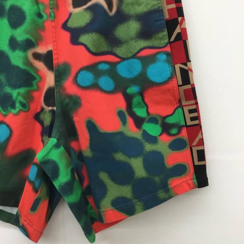 ブレインデット BRAIN DEAD パンツ ショートパンツ M 総柄 赤 / レッド / X 緑 / グリーン / メンズ USED 古着 中古 10128179